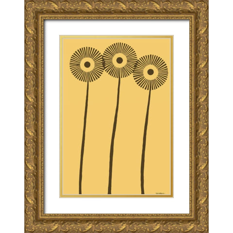 Dandy Dichromatics I Gold Ornate Wood Framed Art Print with Double Matting by Lam, Vanna