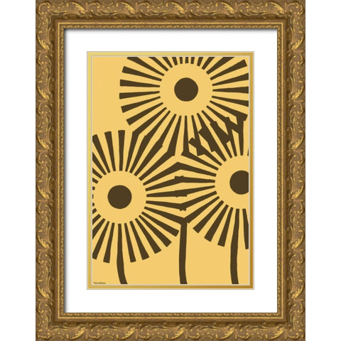 Dandy Dichromatics II Gold Ornate Wood Framed Art Print with Double Matting by Lam, Vanna