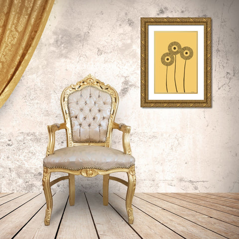 Dandy Dichromatics III Gold Ornate Wood Framed Art Print with Double Matting by Lam, Vanna
