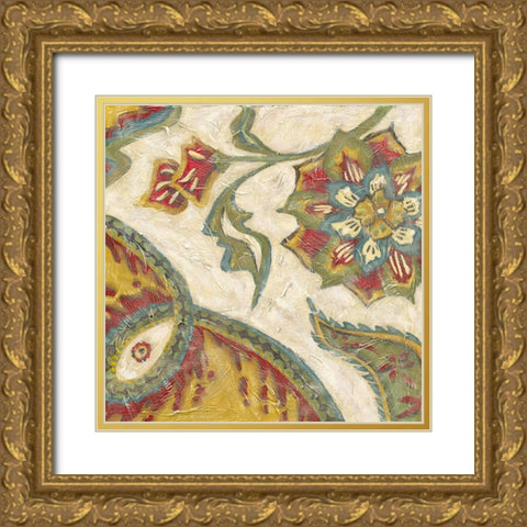 Paisley I Gold Ornate Wood Framed Art Print with Double Matting by Zarris, Chariklia