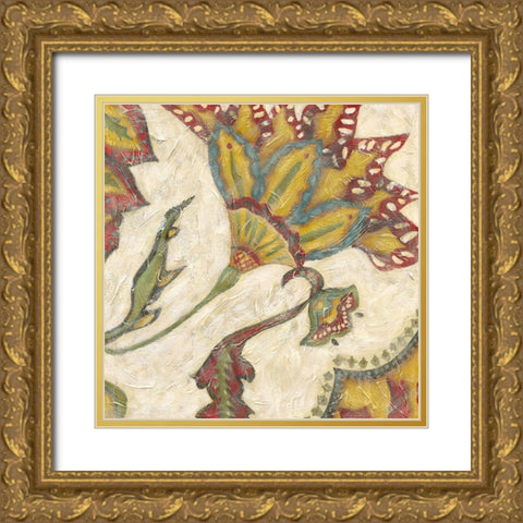 Paisley II Gold Ornate Wood Framed Art Print with Double Matting by Zarris, Chariklia