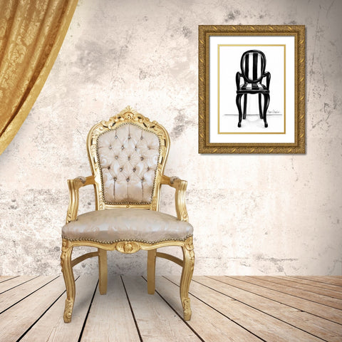Designer Chair I Gold Ornate Wood Framed Art Print with Double Matting by Meagher, Megan
