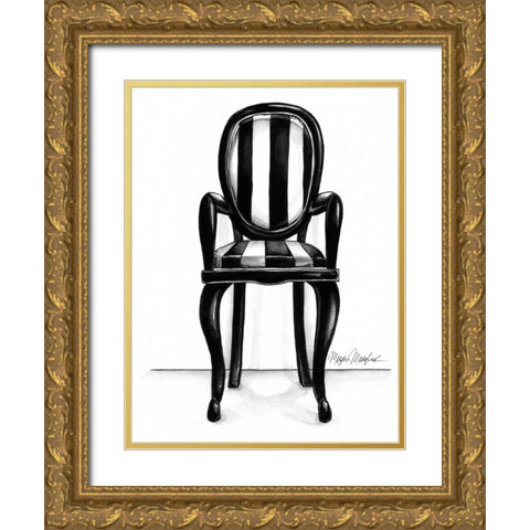 Designer Chair I Gold Ornate Wood Framed Art Print with Double Matting by Meagher, Megan