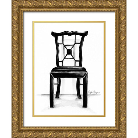 Designer Chair III Gold Ornate Wood Framed Art Print with Double Matting by Meagher, Megan