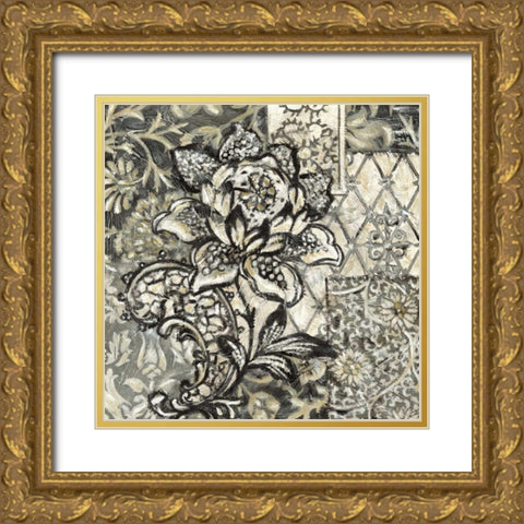 Printed Graphic Chintz II  Gold Ornate Wood Framed Art Print with Double Matting by Zarris, Chariklia