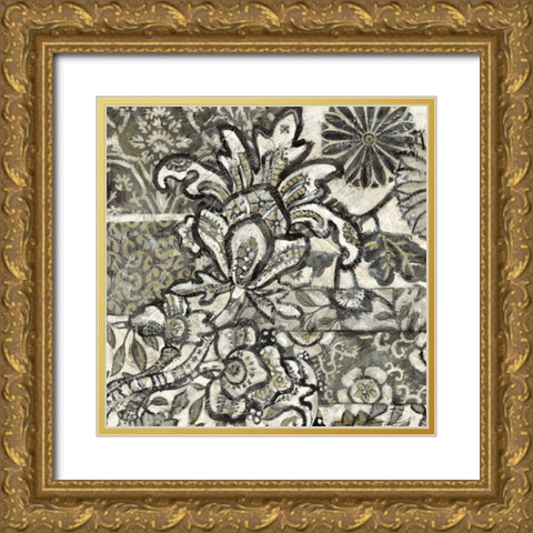 Printed Graphic Chintz IV  Gold Ornate Wood Framed Art Print with Double Matting by Zarris, Chariklia