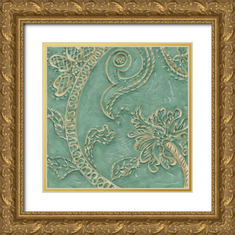 Printed Tiffany Lace I Gold Ornate Wood Framed Art Print with Double Matting by Zarris, Chariklia