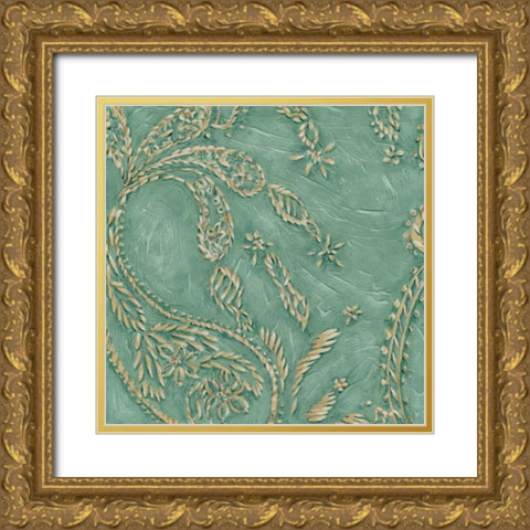 Printed Tiffany Lace II Gold Ornate Wood Framed Art Print with Double Matting by Zarris, Chariklia