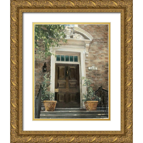 Custom Grove Avenue Gold Ornate Wood Framed Art Print with Double Matting by Meagher, Megan
