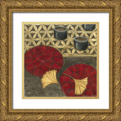 Lacquerware I Gold Ornate Wood Framed Art Print with Double Matting by Zarris, Chariklia