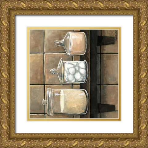 Modern Bath Elements II Gold Ornate Wood Framed Art Print with Double Matting by Meagher, Megan