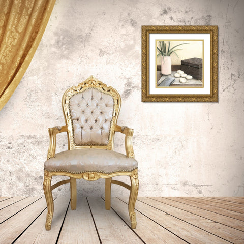 Spa Retreat IV Gold Ornate Wood Framed Art Print with Double Matting by Meagher, Megan