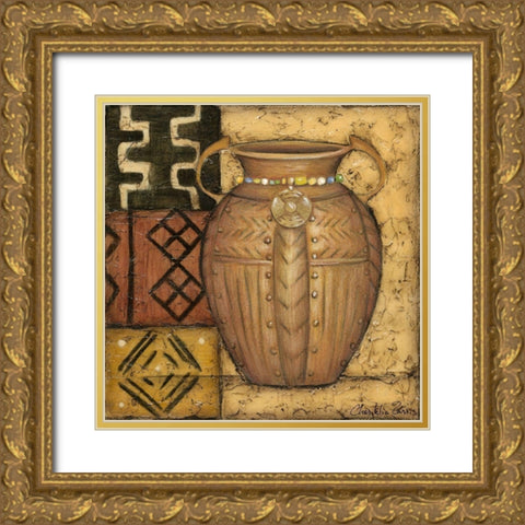 African Earthenware I Gold Ornate Wood Framed Art Print with Double Matting by Zarris, Chariklia