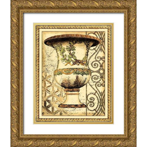 Small Gardens of Versailles II Gold Ornate Wood Framed Art Print with Double Matting by Vision Studio