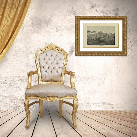 Piranesi View of Rome I Gold Ornate Wood Framed Art Print with Double Matting by Piranesi