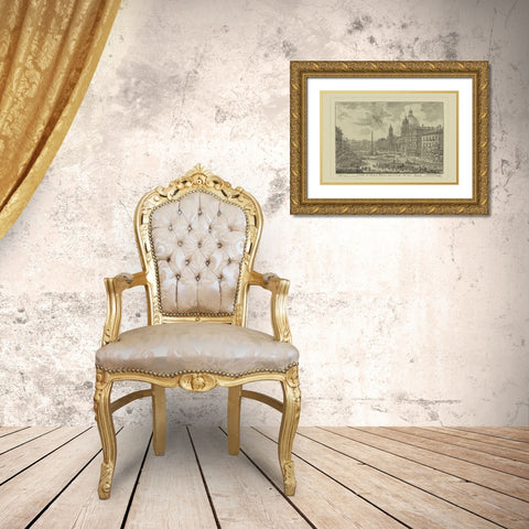 Piranesi View of Rome VI Gold Ornate Wood Framed Art Print with Double Matting by Piranesi