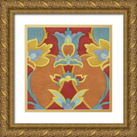 Alhambra Pattern I Gold Ornate Wood Framed Art Print with Double Matting by Zarris, Chariklia