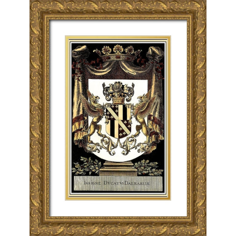 Family Crest I Gold Ornate Wood Framed Art Print with Double Matting by Vision Studio