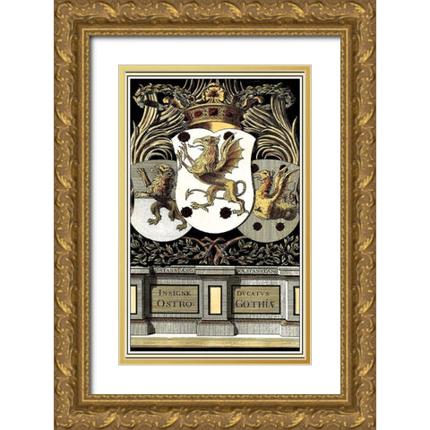 Family Crest II Gold Ornate Wood Framed Art Print with Double Matting by Vision Studio
