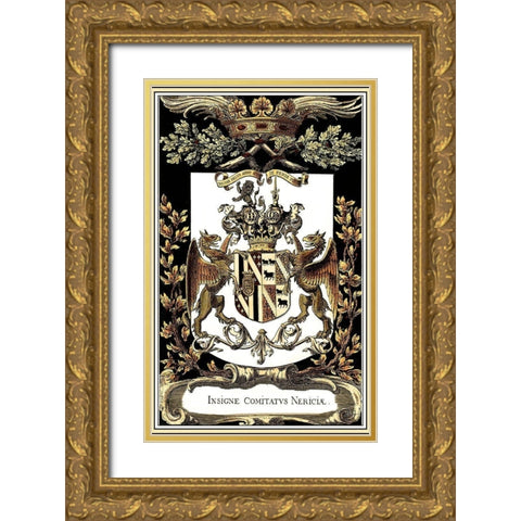 Family Crest IV Gold Ornate Wood Framed Art Print with Double Matting by Vision Studio
