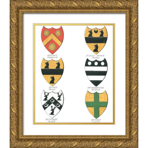 Coat of Arms II Gold Ornate Wood Framed Art Print with Double Matting by Catton