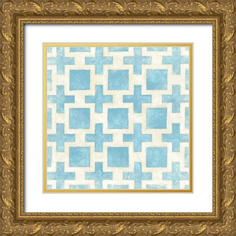 Small Modern Symmetry III Gold Ornate Wood Framed Art Print with Double Matting by Zarris, Chariklia