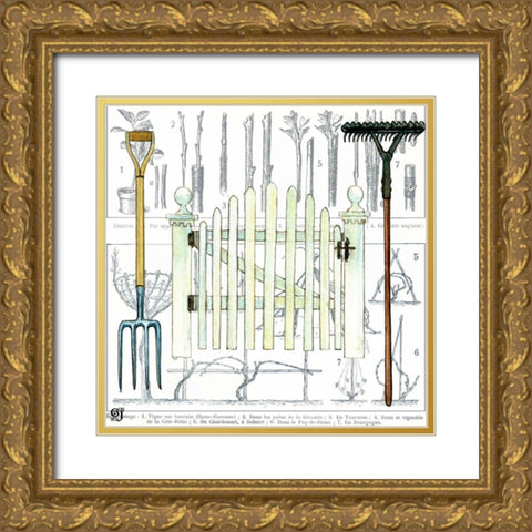 Garden Gate I Gold Ornate Wood Framed Art Print with Double Matting by Joyner, Ginny