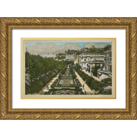 The Cote dAzur V Gold Ornate Wood Framed Art Print with Double Matting by Unknown