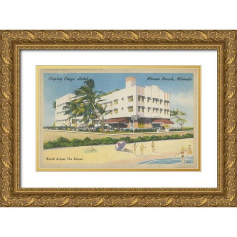 Miami Beach IV Gold Ornate Wood Framed Art Print with Double Matting by Unknown