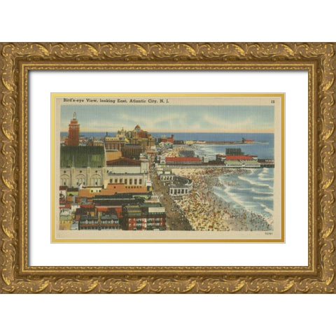 Atlantic City, NJ- III Gold Ornate Wood Framed Art Print with Double Matting by Unknown