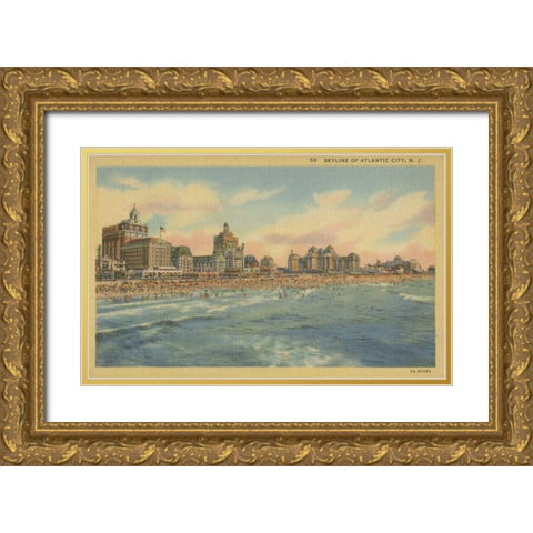 Atlantic City, NJ- IV Gold Ornate Wood Framed Art Print with Double Matting by Unknown