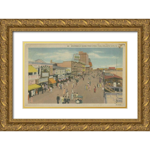 Atlantic City, NJ- VI Gold Ornate Wood Framed Art Print with Double Matting by Unknown
