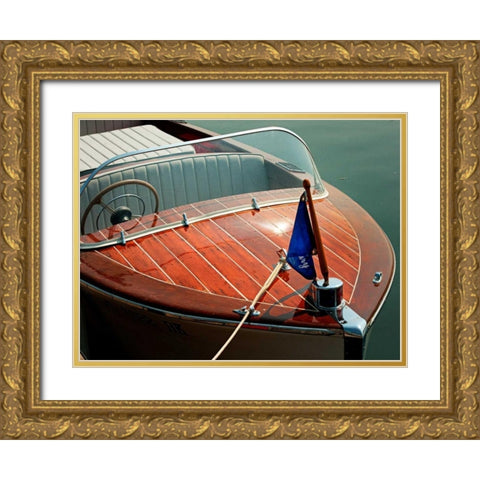 Antique Boating III Gold Ornate Wood Framed Art Print with Double Matting by Head, Danny