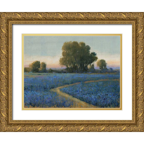 Blue Bonnet Field I Gold Ornate Wood Framed Art Print with Double Matting by OToole, Tim