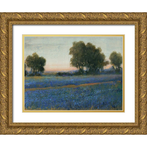 Blue Bonnet Field II Gold Ornate Wood Framed Art Print with Double Matting by OToole, Tim