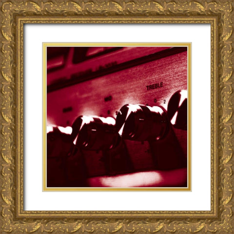 Chroma Stereo II Gold Ornate Wood Framed Art Print with Double Matting by Stramel, Renee W.