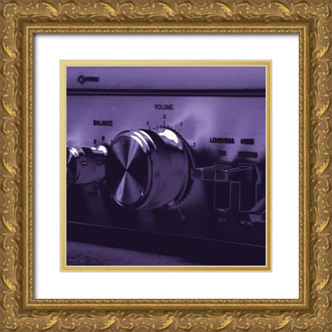 Chroma Stereo IV Gold Ornate Wood Framed Art Print with Double Matting by Stramel, Renee W.