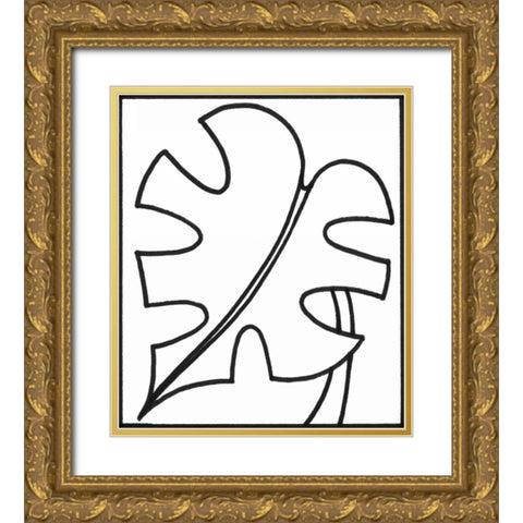 Sprout III Gold Ornate Wood Framed Art Print with Double Matting by Stramel, Renee W.