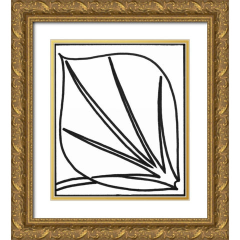 Sprout IV Gold Ornate Wood Framed Art Print with Double Matting by Stramel, Renee W.