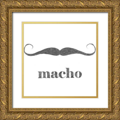 Macho Gold Ornate Wood Framed Art Print with Double Matting by Johnson, Jason