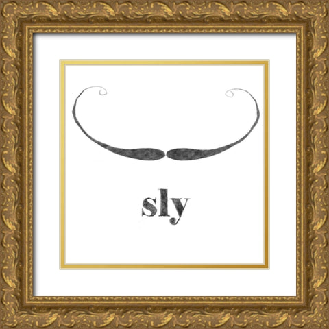 Sly Gold Ornate Wood Framed Art Print with Double Matting by Johnson, Jason