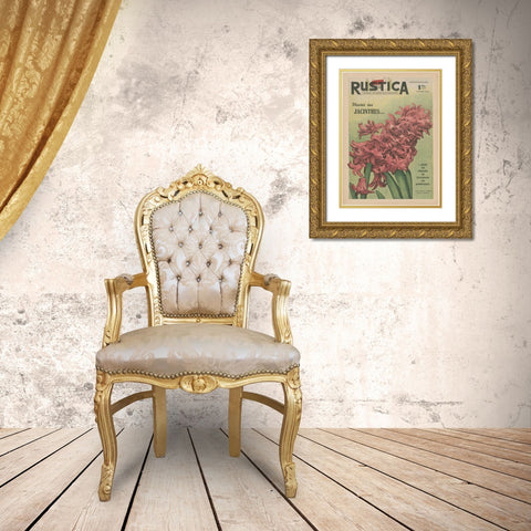 Plantez Des Jacinthes Gold Ornate Wood Framed Art Print with Double Matting by Unknown
