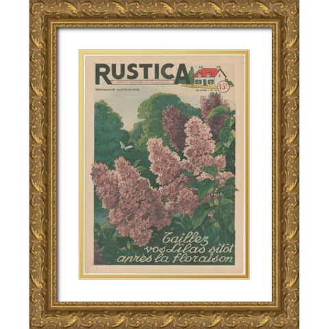 Plantez Des Lilacs Gold Ornate Wood Framed Art Print with Double Matting by Unknown