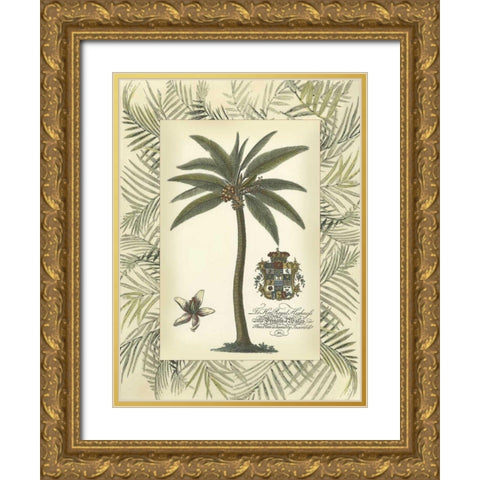 Palm in Bamboo Frame I Gold Ornate Wood Framed Art Print with Double Matting by Vision Studio