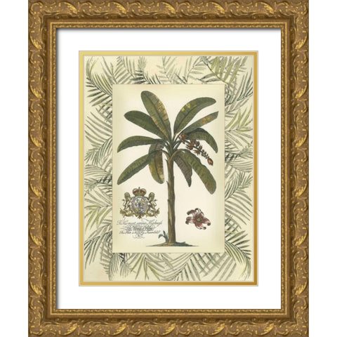 Palm in Bamboo Frame II Gold Ornate Wood Framed Art Print with Double Matting by Vision Studio