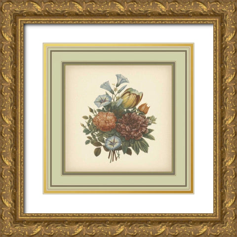 Tuscany Bouquet VI Gold Ornate Wood Framed Art Print with Double Matting by Unknown