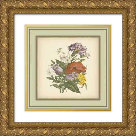 Tuscany Bouquet XI Gold Ornate Wood Framed Art Print with Double Matting by Unknown