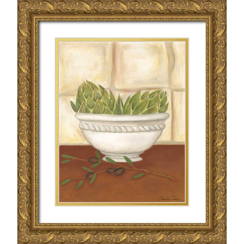 Tuscan Harvest I Gold Ornate Wood Framed Art Print with Double Matting by Zarris, Chariklia