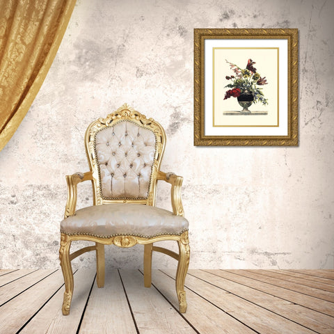 Flowers for June I Gold Ornate Wood Framed Art Print with Double Matting by Baptiste, Giovanni
