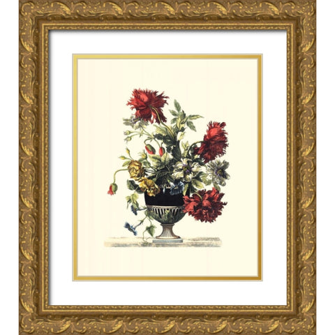 Flowers for June II Gold Ornate Wood Framed Art Print with Double Matting by Baptiste, Giovanni